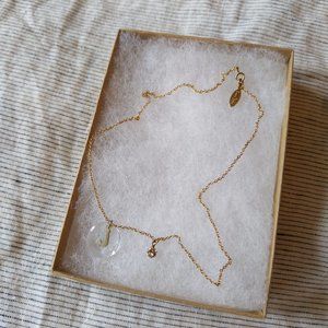 J Initial gold chain necklace